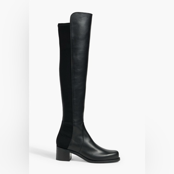 Stuart Weitzman Reserve Bold Microstretch and Leather Over The Knee Boots Sz 4